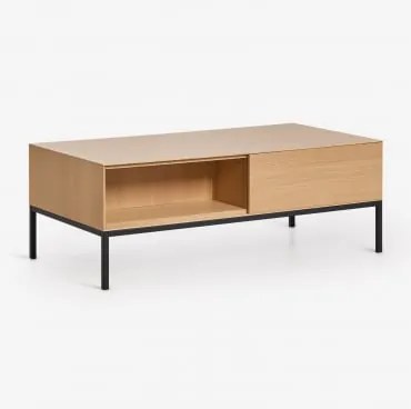 Rectangulaire Salontafel 120x60 Cm In Mdf En Eikenfineer Bromley Eikenhout - Sklum