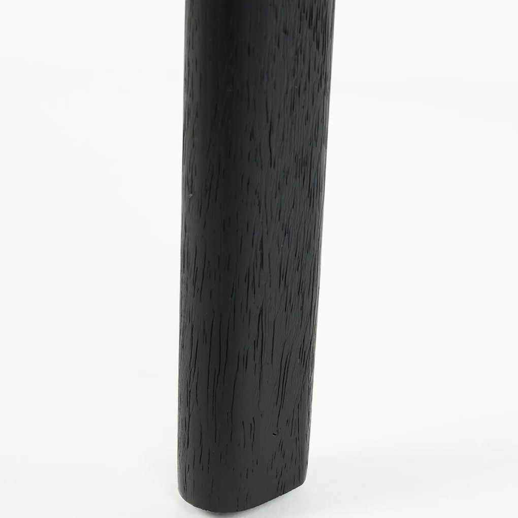 Zuiver Northwood Black Houten Eetkamerstoel Zwart Minimalistisch