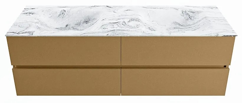 Mondiaz Vica DLux badmeubel 150cm oro 4 lades met wastafel glace dubbel zonder kraangat