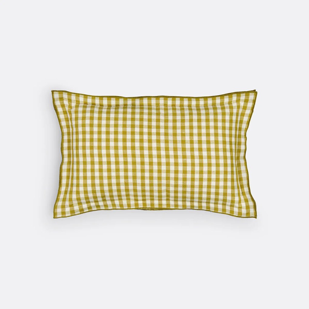 Gingham katoen/linnen kussenhoes, Cottage