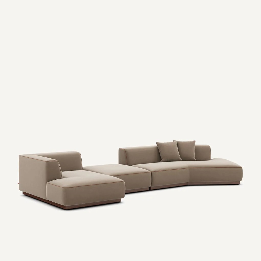 Open hoekbank links XL fluweel, Jacopo