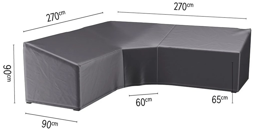 Platinum Aerocover loungesethoes 270x270x90x65 cm - L- vorm trapeze