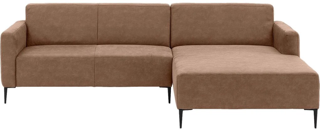 Goossens Key West bruin, micro leer, 2,5-zits, modern design