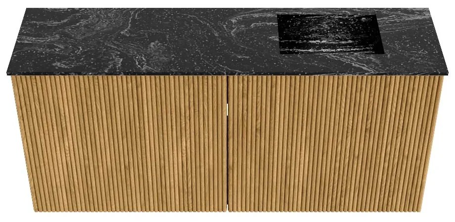 Mondiaz Joya DLux 90cm toiletmeubel oak met wastafel faye rechts zonder kraangat lava