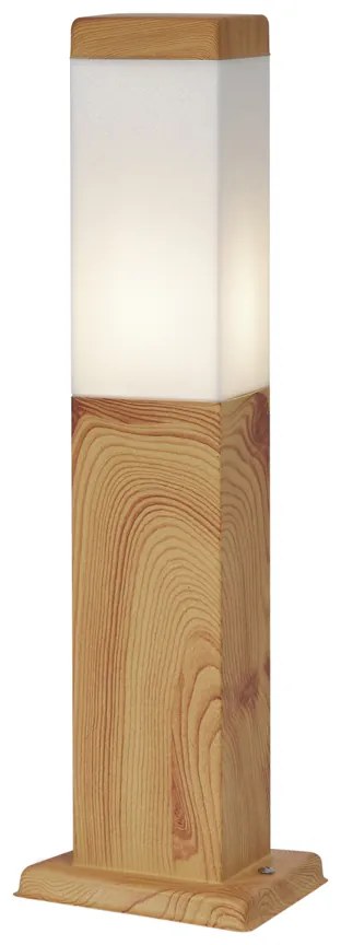 Moderne staande buitenlamp staal met hout print 45cm IP44 - Malois Modern E27 IP44 Buitenverlichting