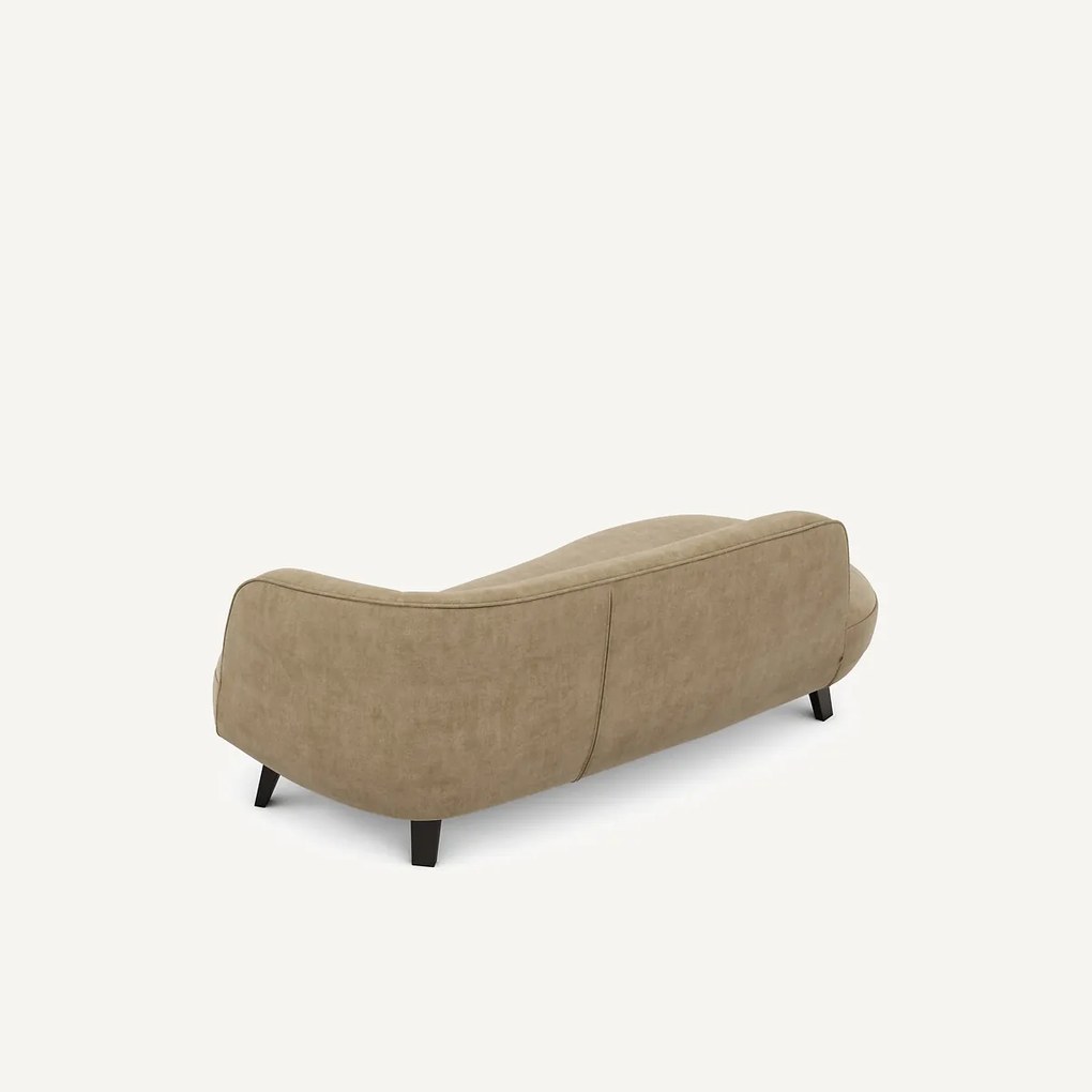 Sofa Dormeuse stonewashed fluweel, Rosebury, ontwerp Emmanuel Gallina