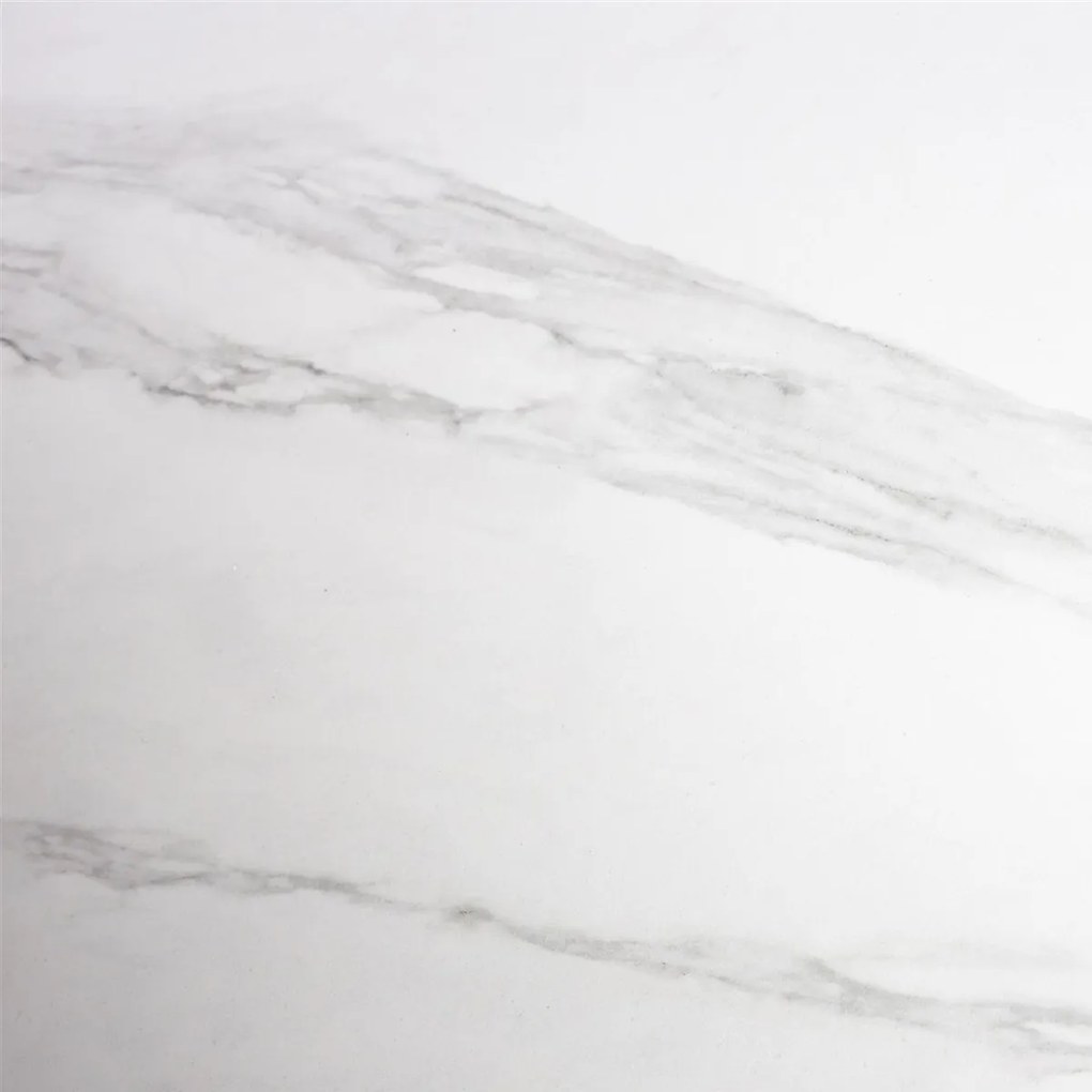 Ovale Eettafel Walnoot En Wit Marmer 200 Cm - 200 X 90cm.