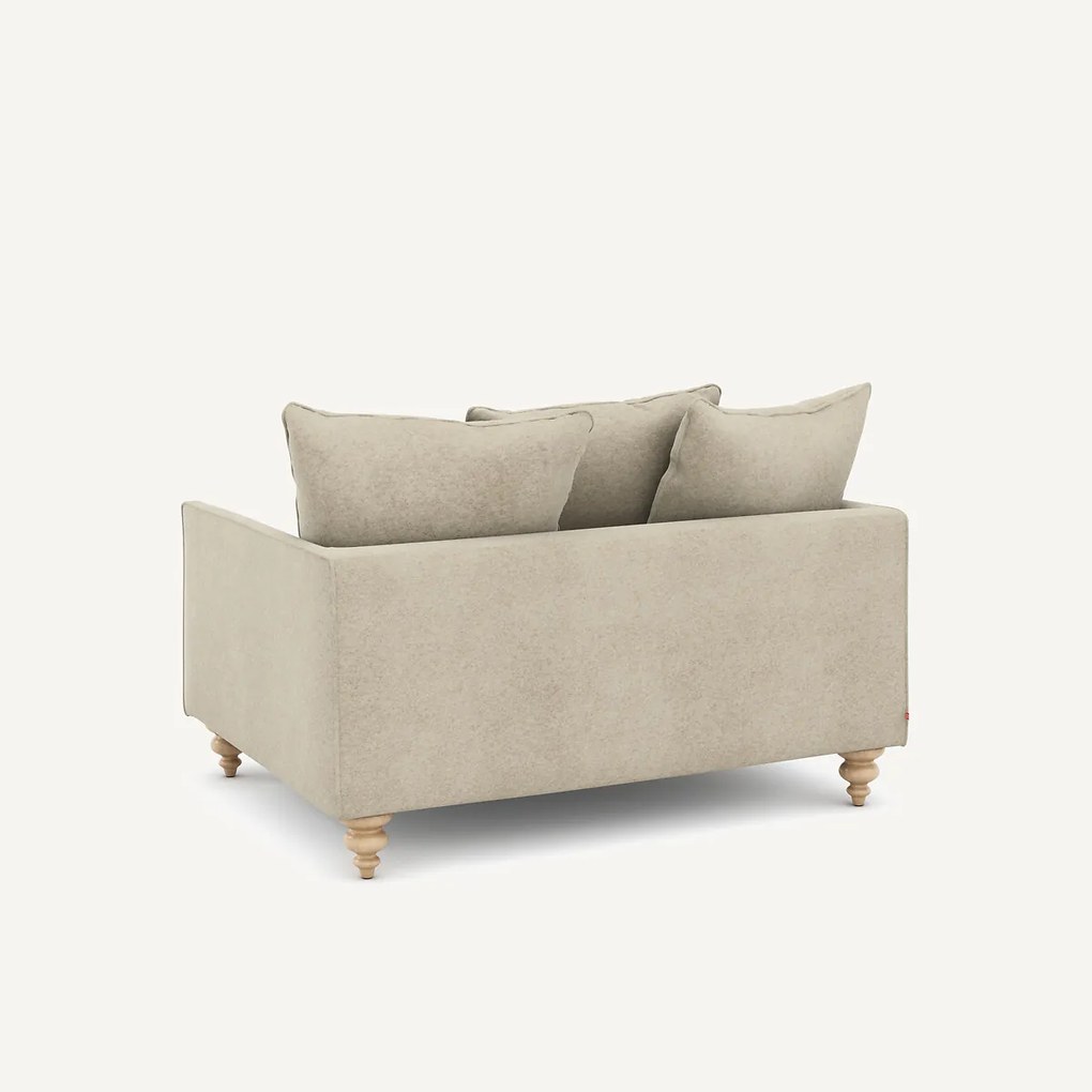 2-zits compacte bank in linnen fluweel, LAZARE