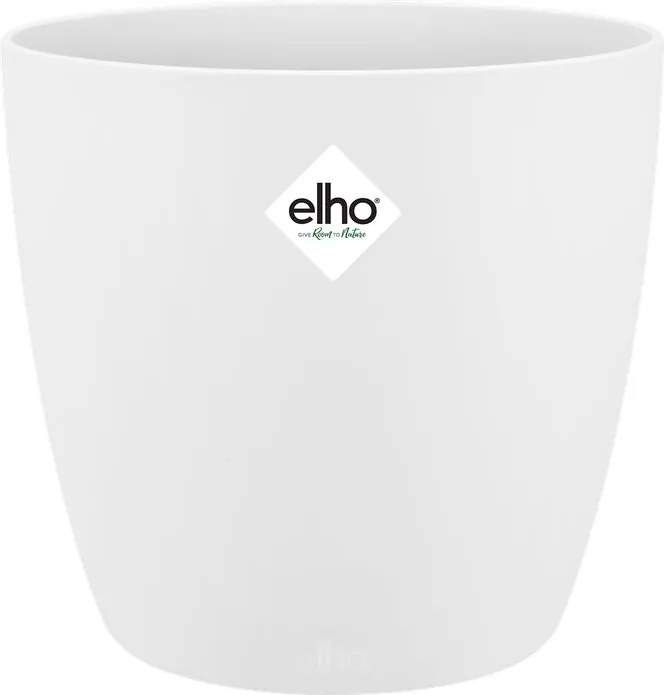 elho Brussels Rond 25 - Wit (Wit) - Diameter 24 x H 23 cm - Ideaal voor binnen - 100% gerecycled