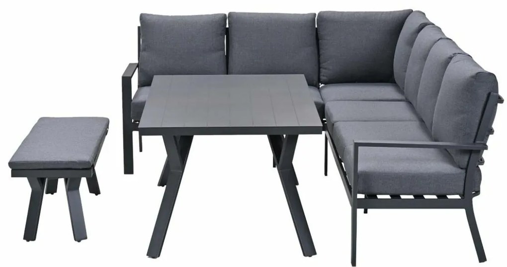 Garden Impressions Senja lounge dining set 4-delig links - mystic grijs