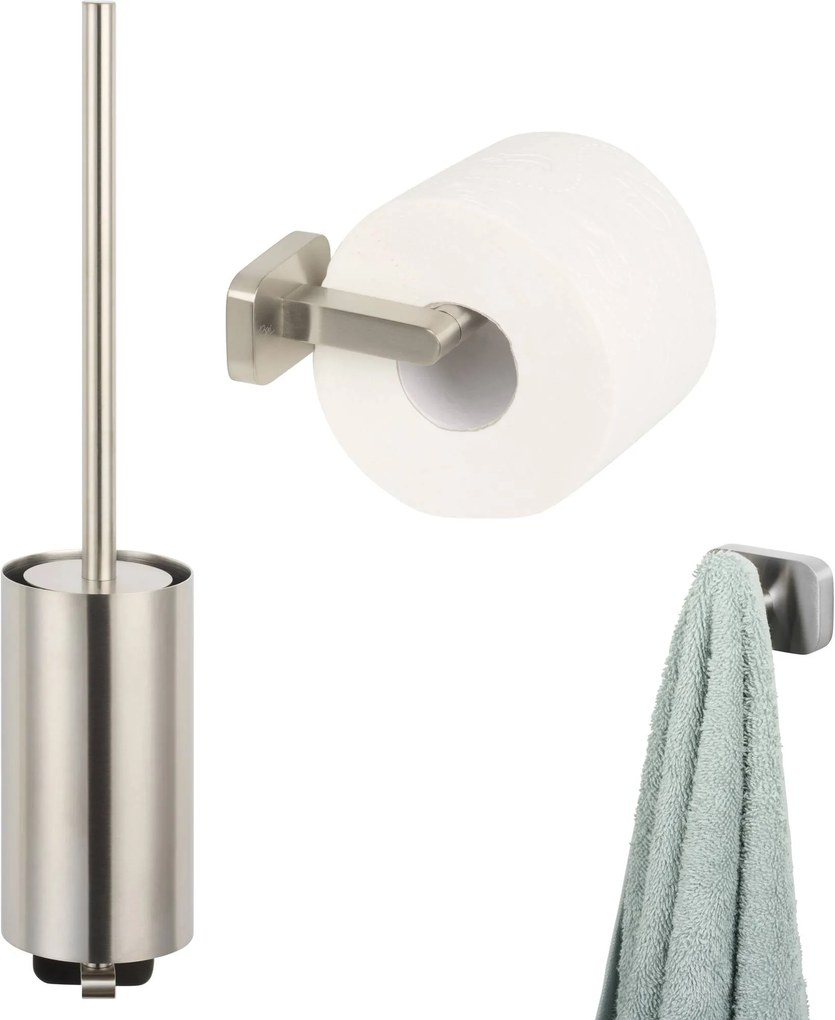 Ben Mykanto toiletset 3-delig geborsteld nikkel