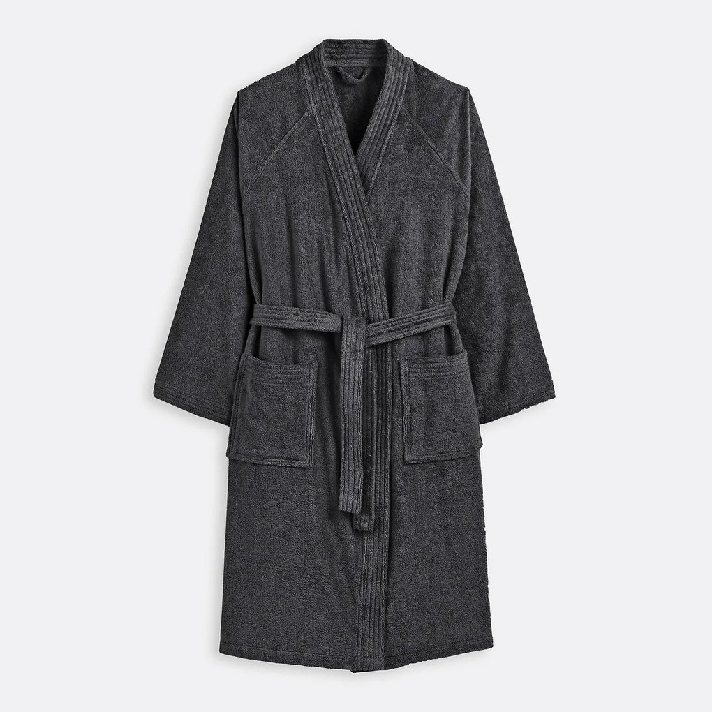 Badjas in badstof, kimono kraag, 450g/m², Haxel