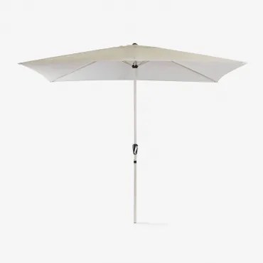 Parasol In Stof En Staal (200x300 Cm) Itzal Tapioca Beige - Sklum