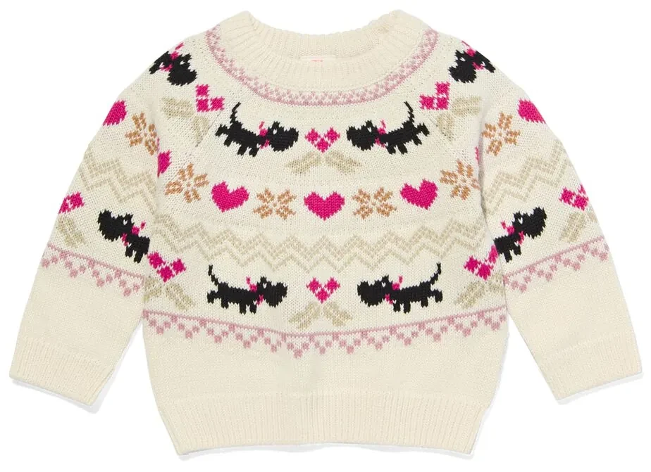 HEMA Takkie Baby Trui Gebreid Ecru (ecru)