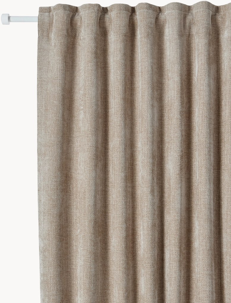 Dim-out gordijnen Lasha, 2-delig, B 135 cm