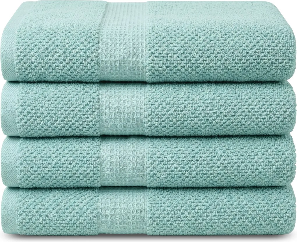 Handdoek Popcorn Collectie – 4 stuks – 50×90 – mint