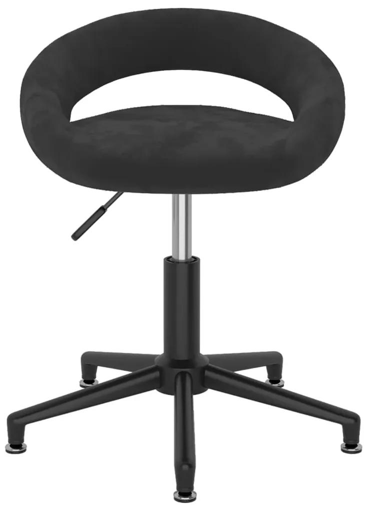 vidaXL Eetkamerstoelen draaibaar 6 st fluweel zwart
