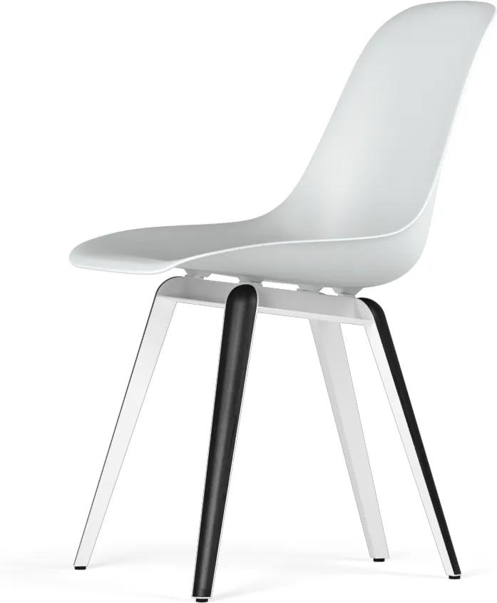 Kubikoff Slice stoel - V9 Side Chair Shell - Wit met zwarthout onderstel -