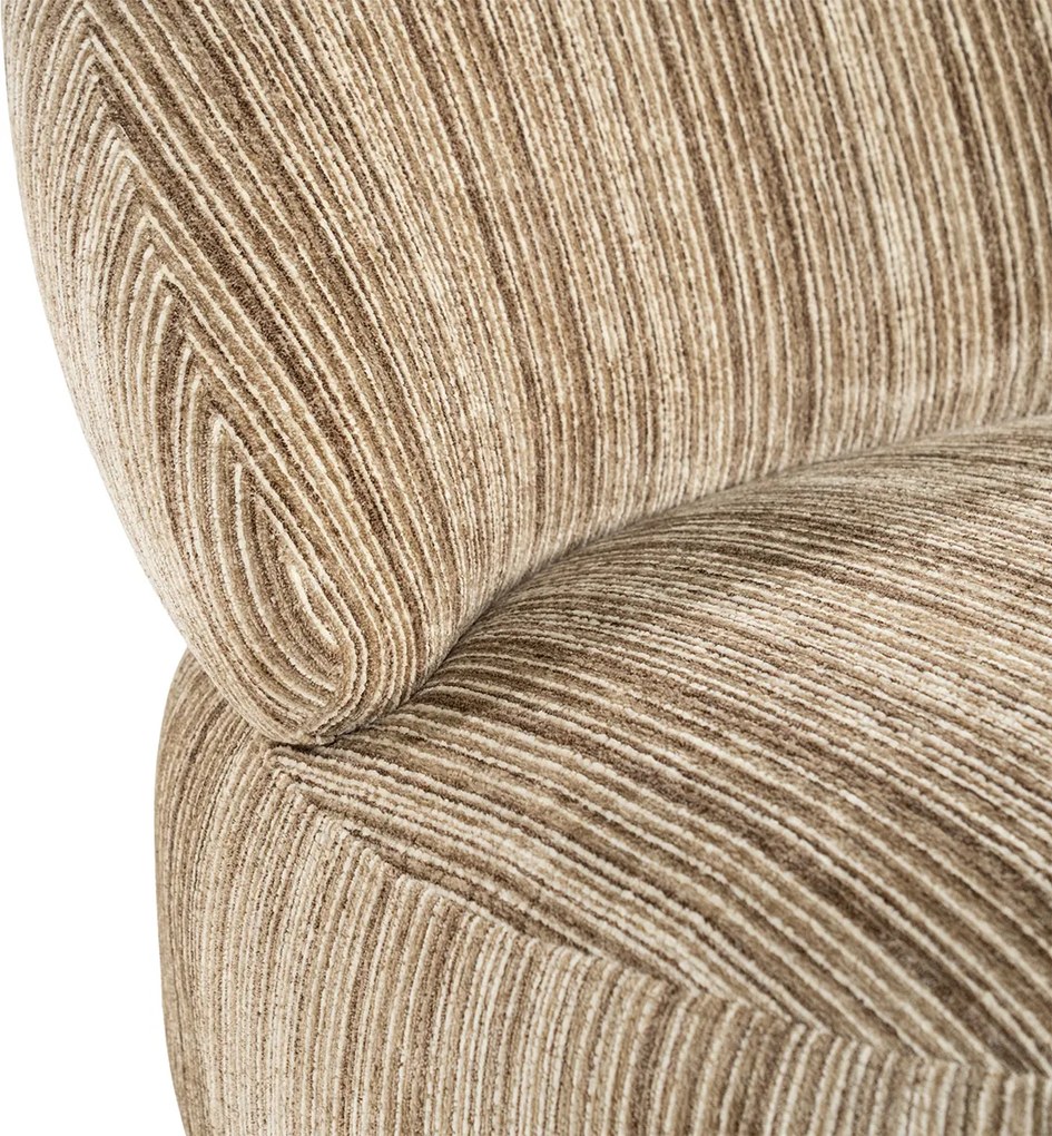 Retro Stoffen Fauteuil Bruin
