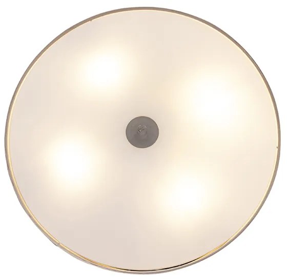 Landelijke plafondlamp beige 50 cm - Drum