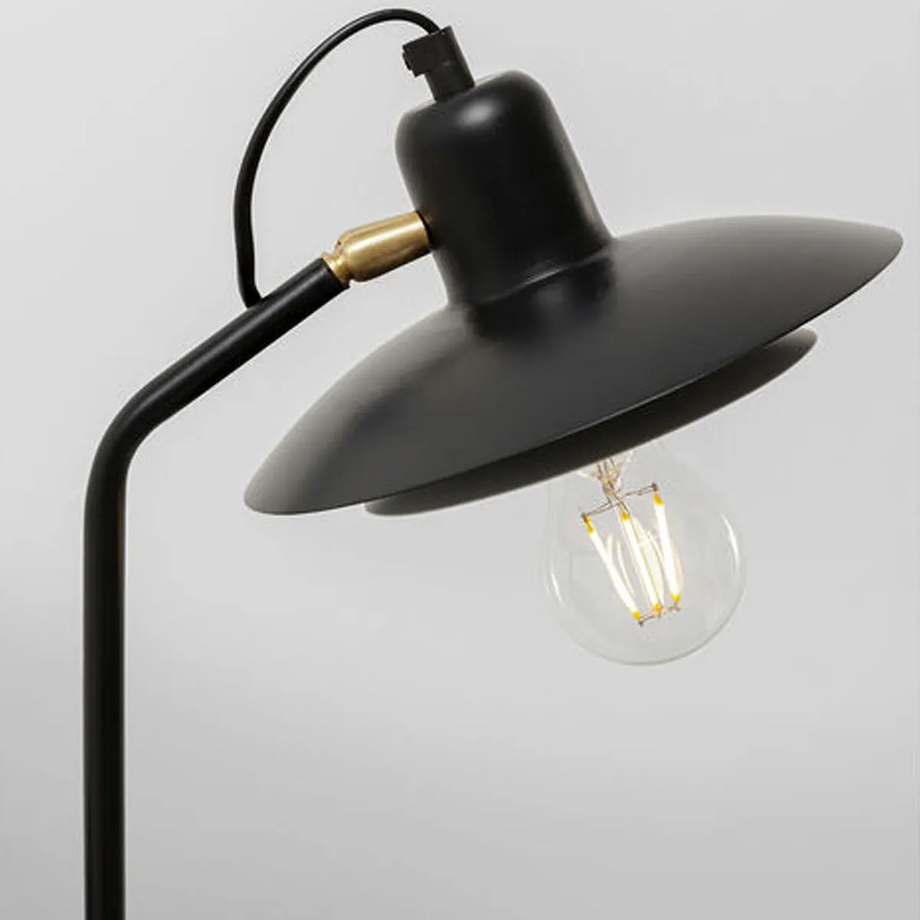 Staande Leeslamp Zwart Retro Design