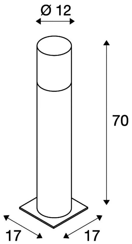 SLV -  Tuinpaal Lisenne Grijs  Glas