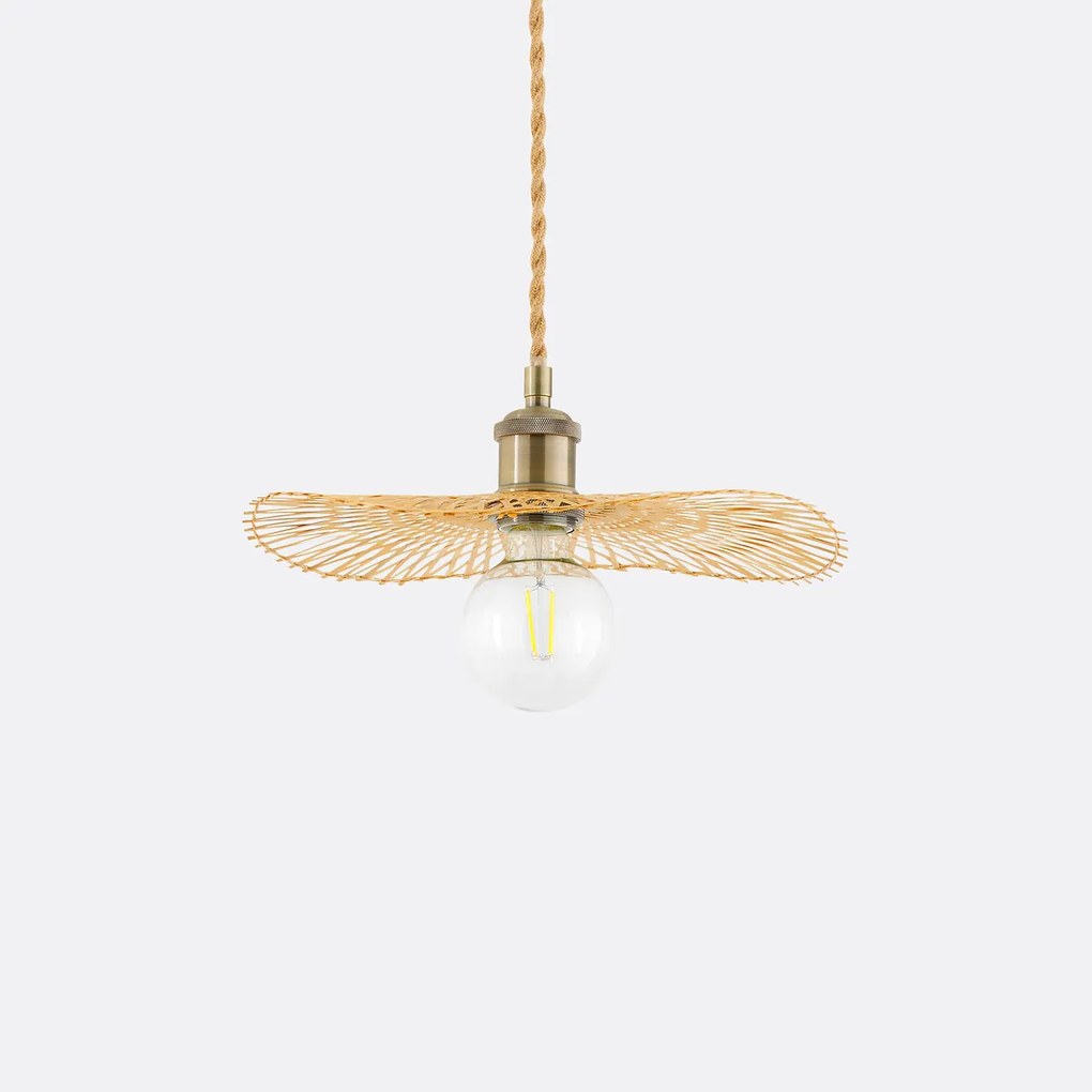 Luchtige hanglamp in bamboeØ30 cm, Ezia