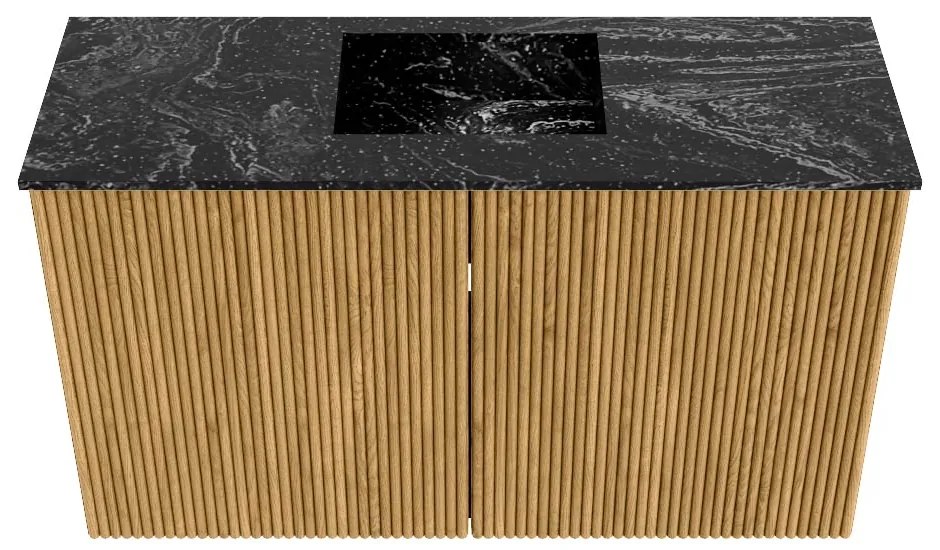 Mondiaz Joya DLux 70cm toiletmeubel oak met wastafel faye midden zonder kraangat lava