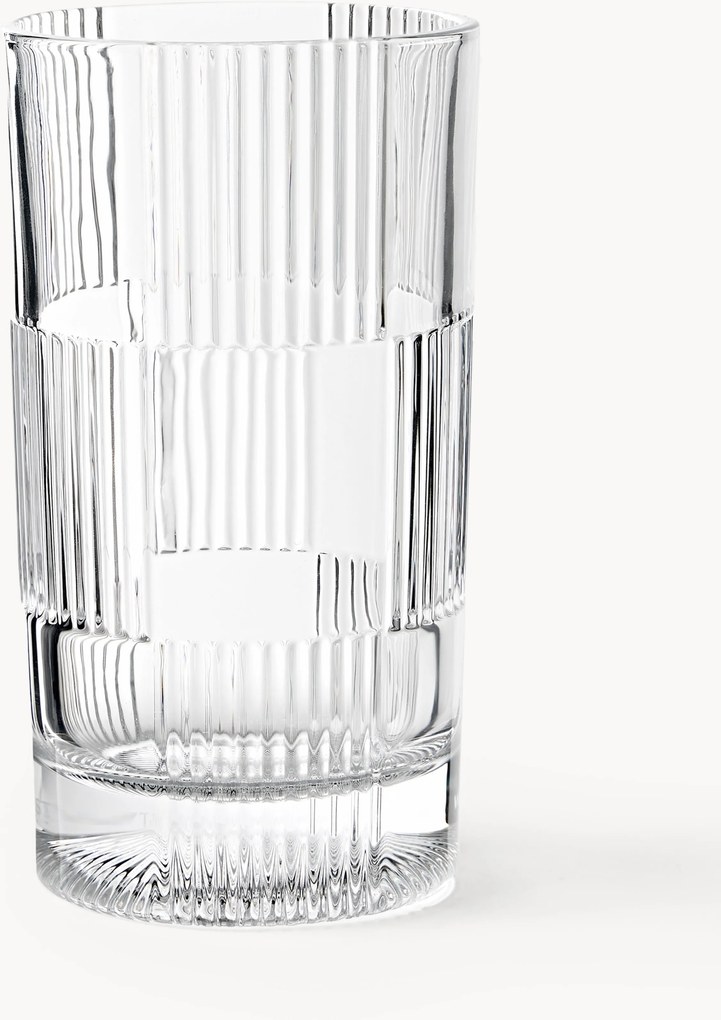 Highballglazen Bicchi met reliëfpatroon, 4-delig