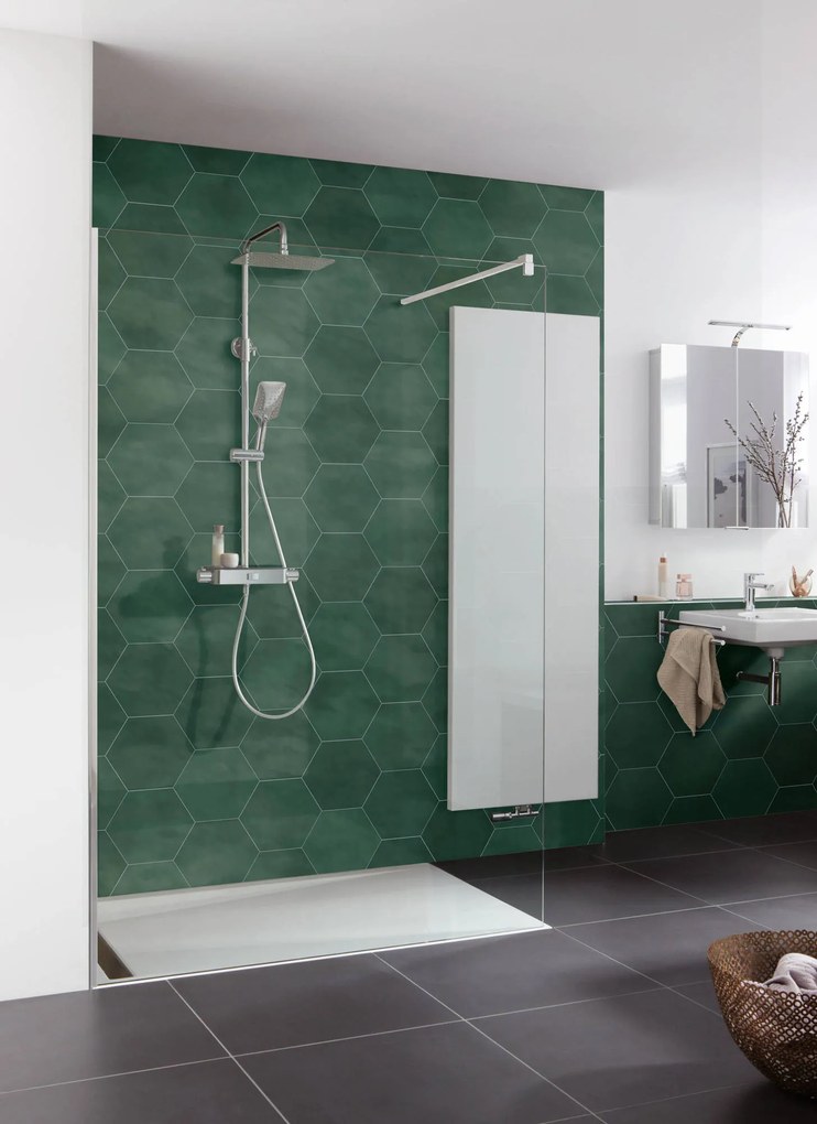 HSK Walk In Pro inloopdouche 120x200cm Helder glas/Mat wit