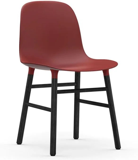 Normann Copenhagen Form Chair stoel met zwart onderstel rood