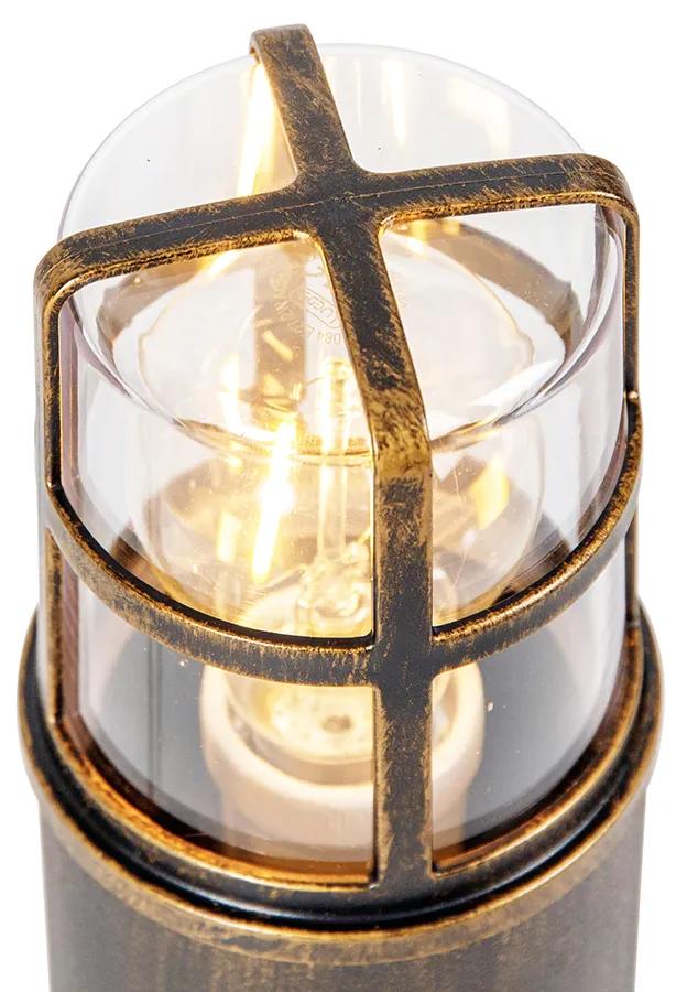 Vintage staande buitenlamp antiek goud IP54 50 cm - Kiki Modern E27 IP54 Buitenverlichting cilinder / rond