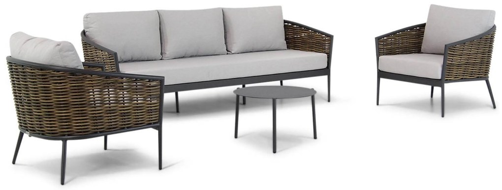 Stoel en Bank Loungeset 5 personen Aluminium Taupe Coco Coco Palm