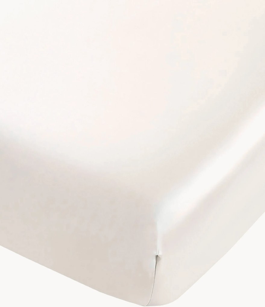 Hoeslaken 4A van moerbeizijde Silk White, 22 momme