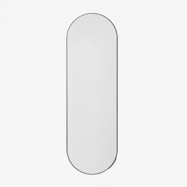Ovaal Wandspiegel 50x160 Cm In Mdf Nuseiva Zwart - Sklum