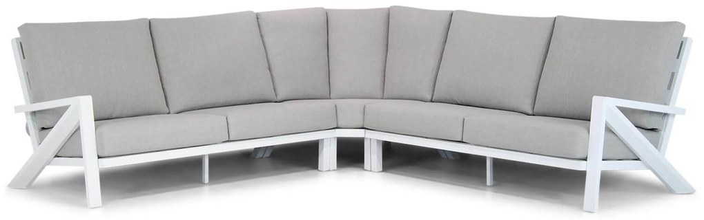 Hoek loungeset 5 personen Aluminium Wit Santika Furniture Santika Cinta
