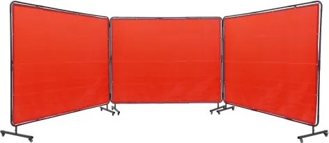 VEVOR Lasscherm met frame, 6' x 8' 3-delige lasschermen, vlamvertragend vinyl lasscherm op 12 zwenkwielen (6 vergrendelbaar), verplaatsbaar en professioneel voor werkplaats, Ro