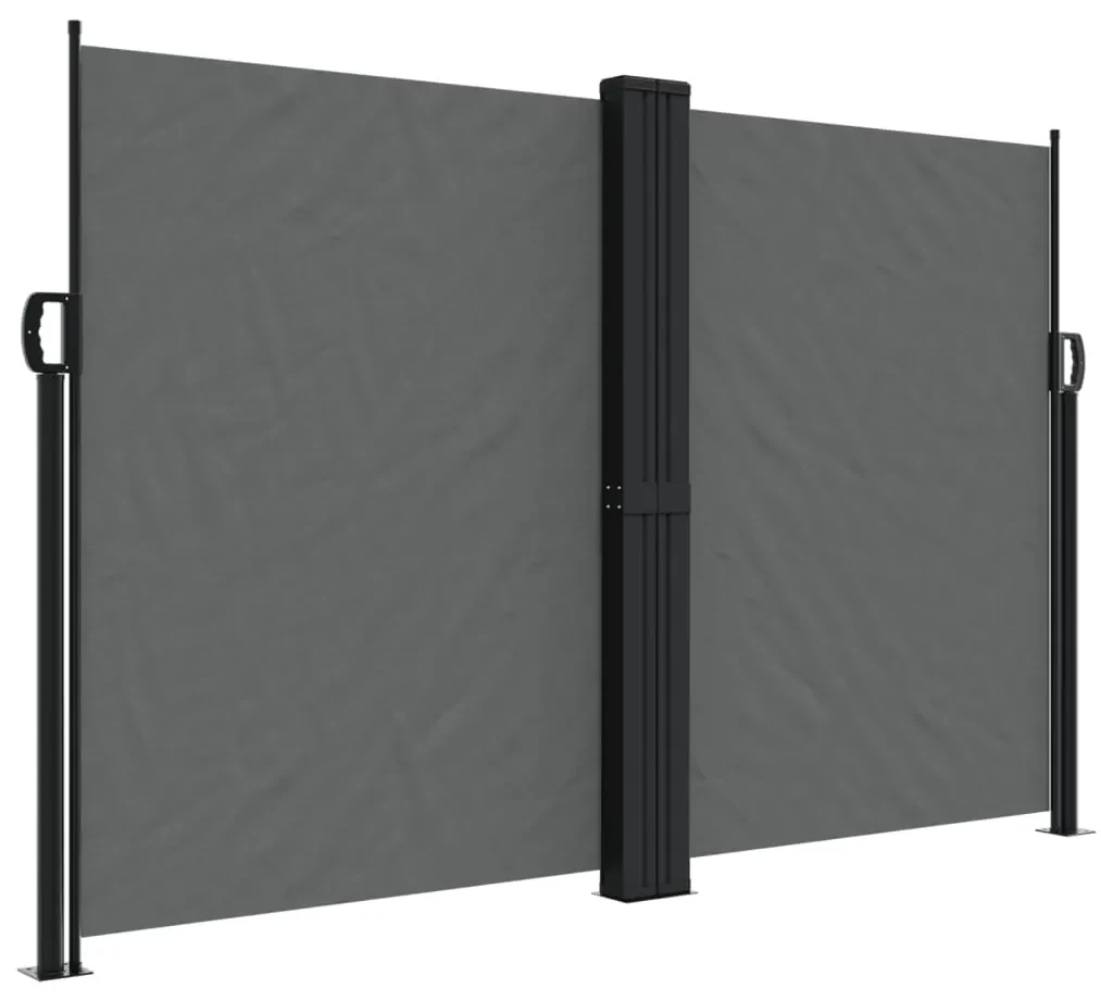 vidaXL Tuinscherm uittrekbaar 160x1200 cm antracietkleurig
