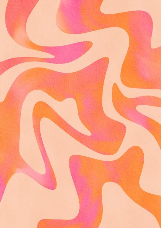 Ilustratie Abstract Wave - Peach Fuzz, Baroo Bloom