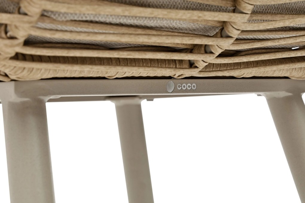 Tuinset 4 personen 180 cm Rope Zand/Beige Coco Alto/Sienta