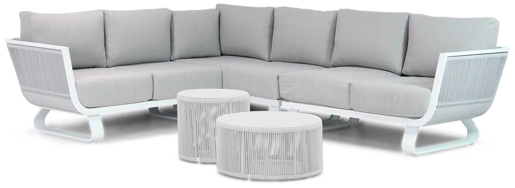 Hoek loungeset 6 personen Rope Wit Santika Furniture Santika Corniche