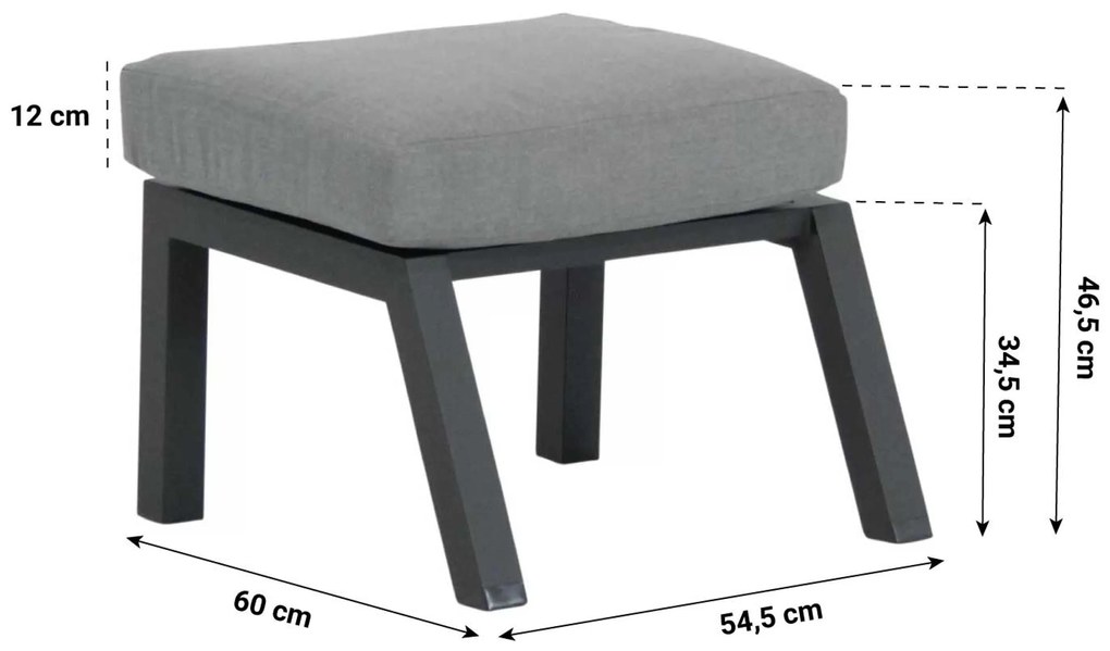 Bistroset 1 persoon Aluminium Grijs Lifestyle Garden Furniture Belmond