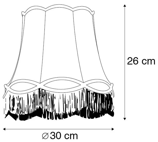 Stoffen lampenkap crème 30 cm - Granny