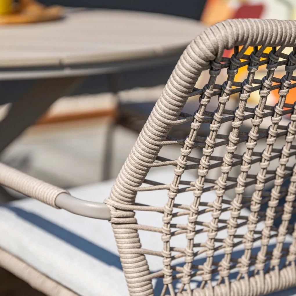 Garden Impressions Natas tuinstoel stapelbaar taupe - natural sand - 4 stuks