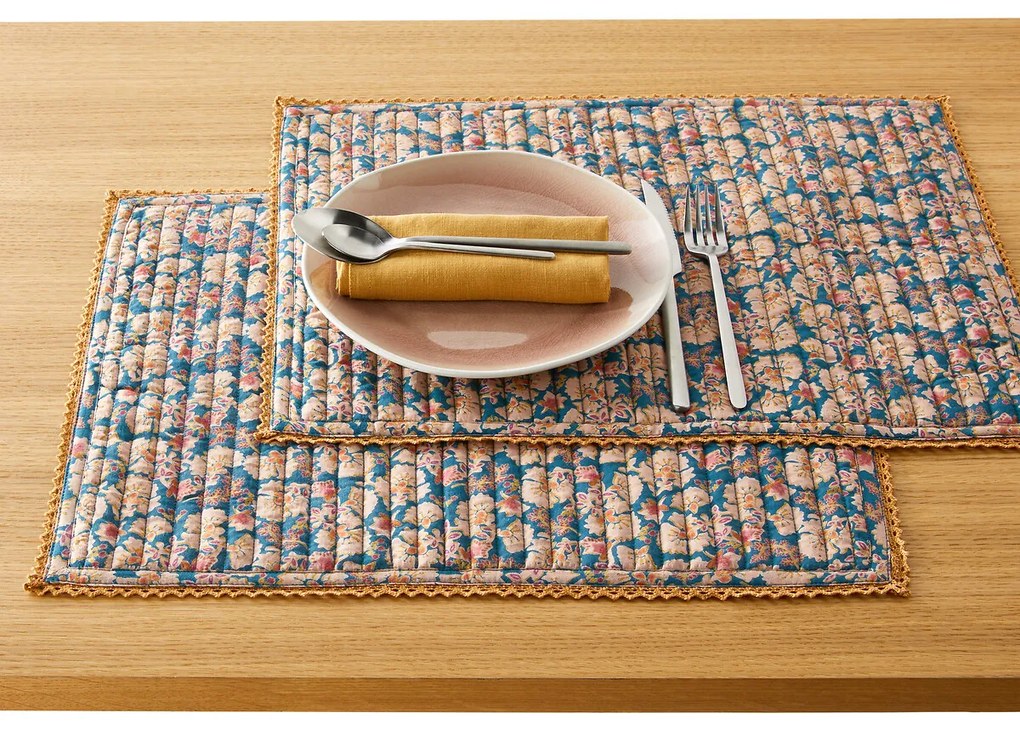 Set van 2 placemats in voilekatoen, Jadav