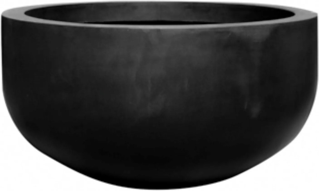 Bloempot City bowl l natural 68x128 cm black rond