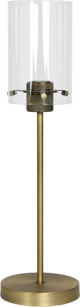 Tafellamp VANCOUVER - ant.brons-glas
