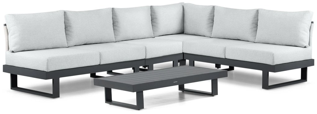 Hoek loungeset 6 personen Aluminium Grijs Lifestyle Garden Furniture Lorenzo