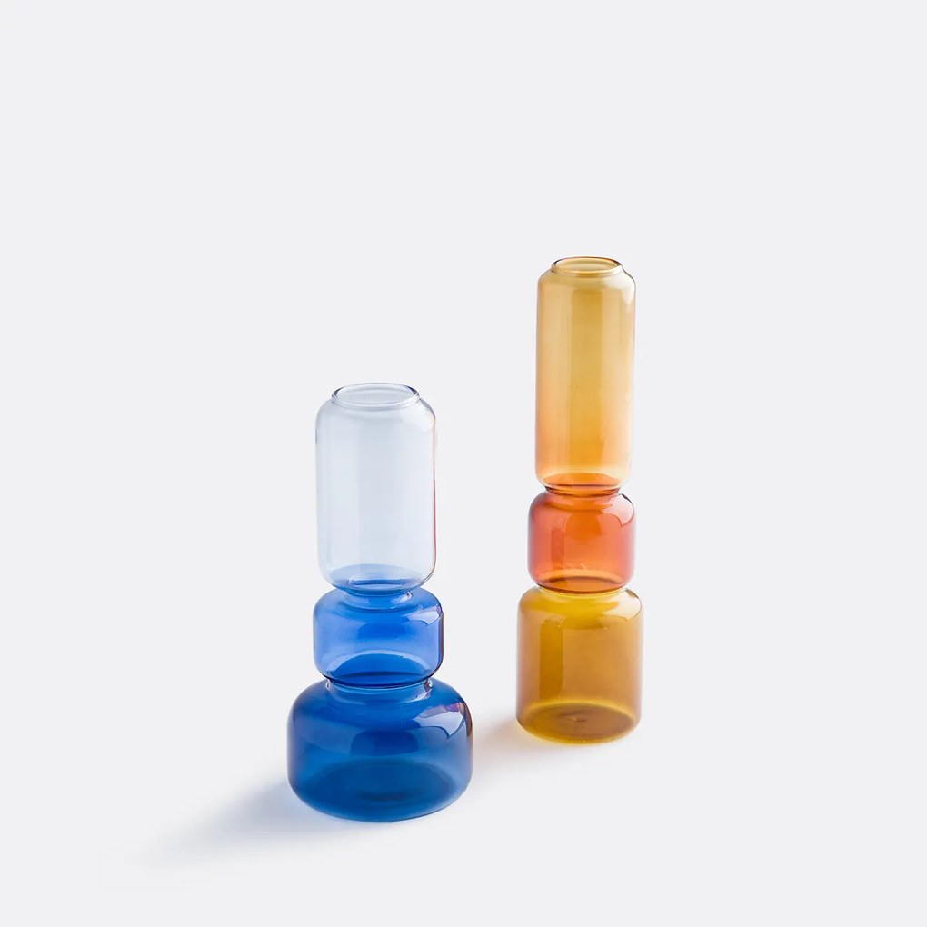 Vaas in glas H24 cm, Oryo