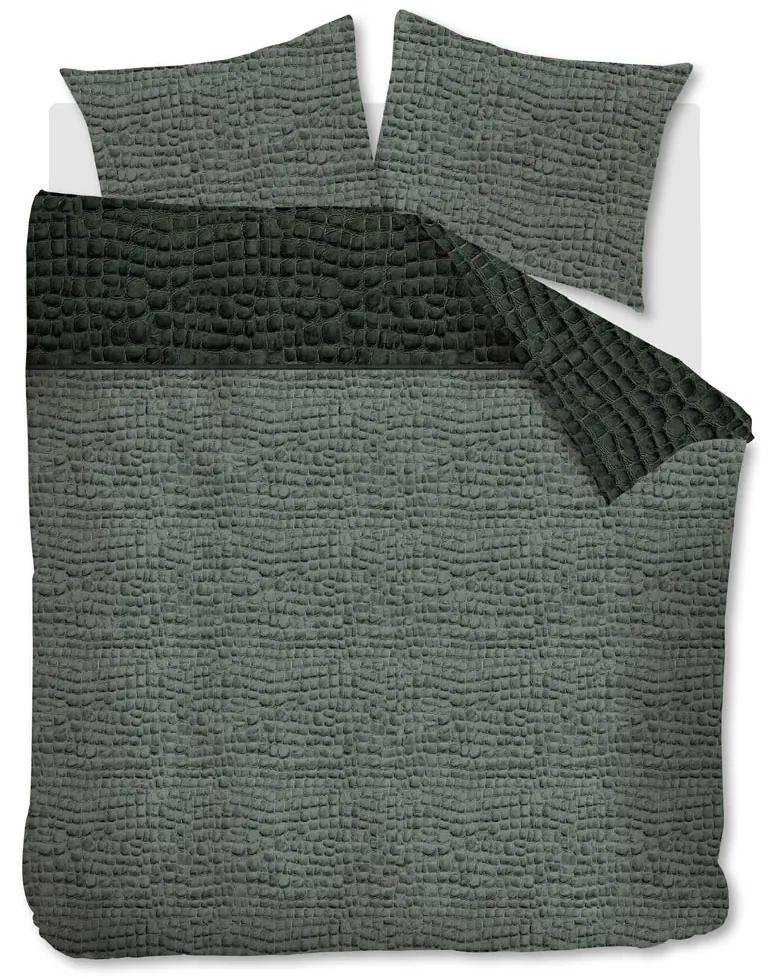 Rivièra Maison - RM Croco Pillow Cover green 60x70 - Kleur: groen